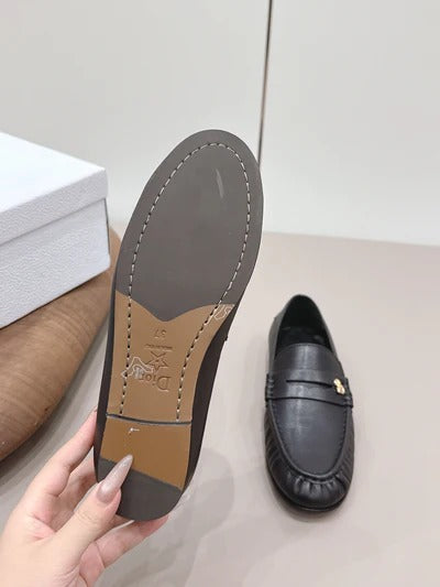 CD 26A Loafers Black Cowhide Leather 738310