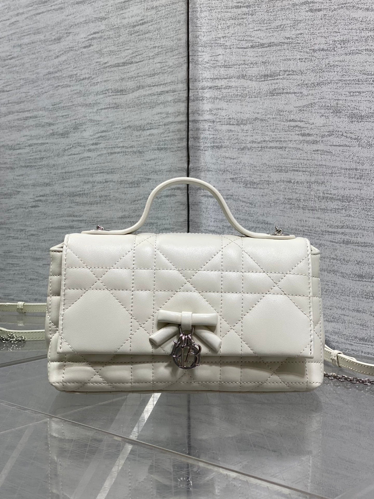 Dior 2026 My Tender Dior Top Handle Bag 21cm Lambskin