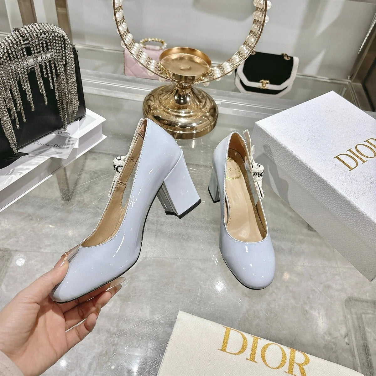 CD 26 Lolita High-Heeled 85 Baby Blue Patent Leather 679732