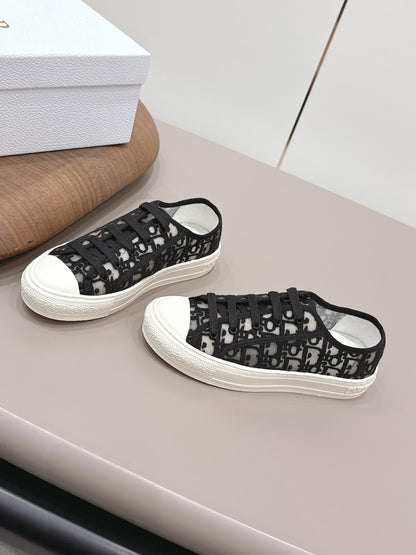 CD Walk'n'Dior Sneaker White Black Cotton Mesh 739318
