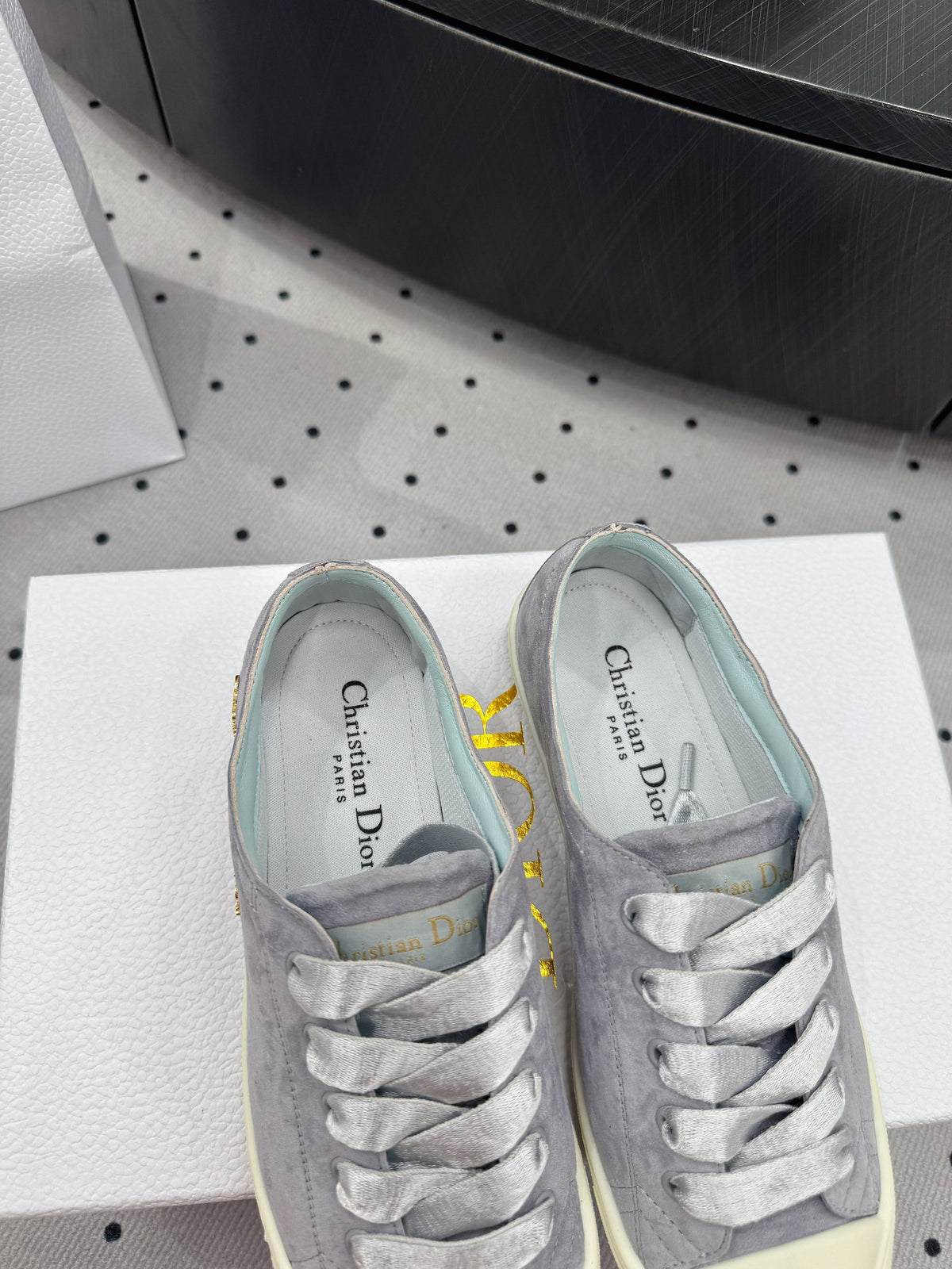 Dior Lucky Sneaker Grey Suede 618072