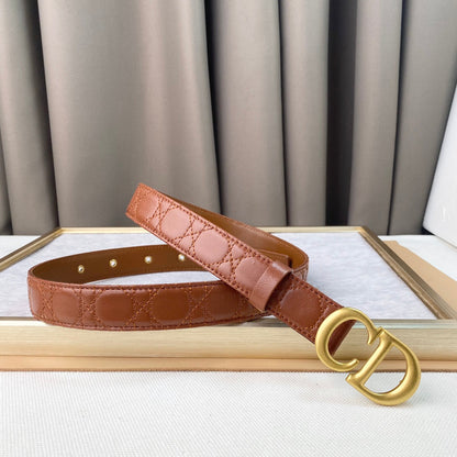 DIOR 25S BELT 30 MM IN BROWN CALFSKIN 564809
