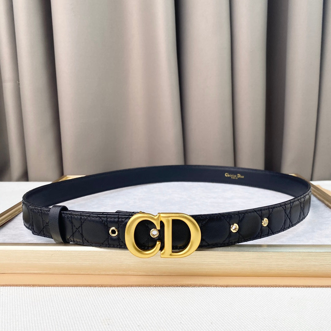 DIOR 25S BELT 30 MM IN BLACK CALFSKIN 564810