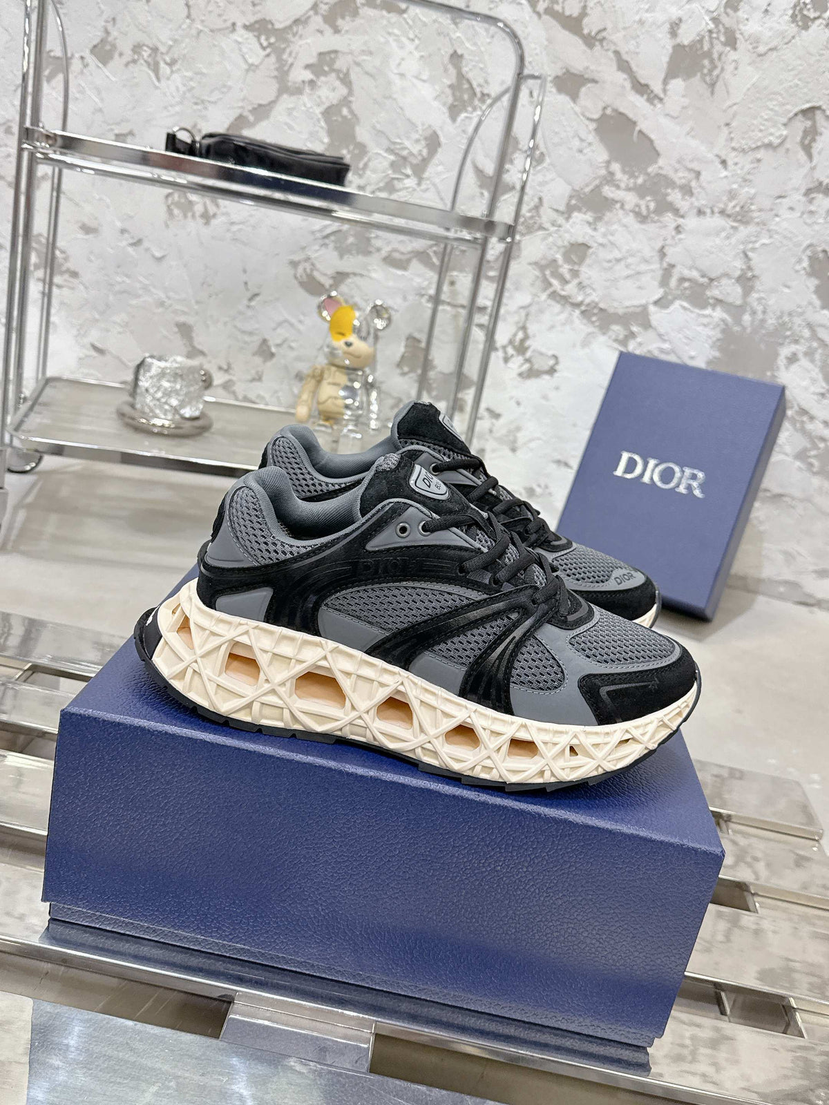 CD 26s Sneaker Grey Black Mesh Suede 905050