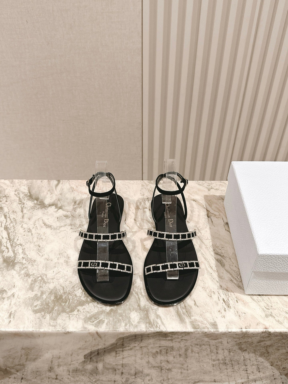 CD Diorissime Sandal Black Lambskin  483070
