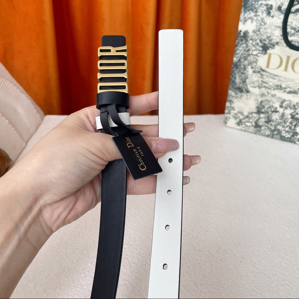DIOR 25S BELT 20 MM IN BLACK CALFSKIN 562038