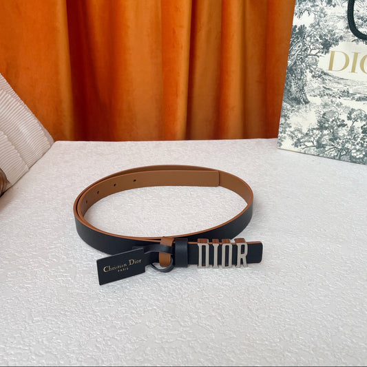 DIOR 25S BELT 20 MM IN BLACK CALFSKIN 562036