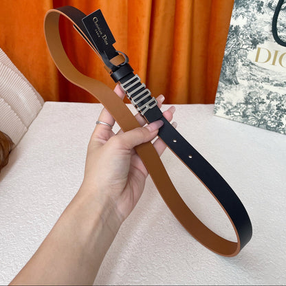 DIOR 25S BELT 20 MM IN BLACK CALFSKIN 562036