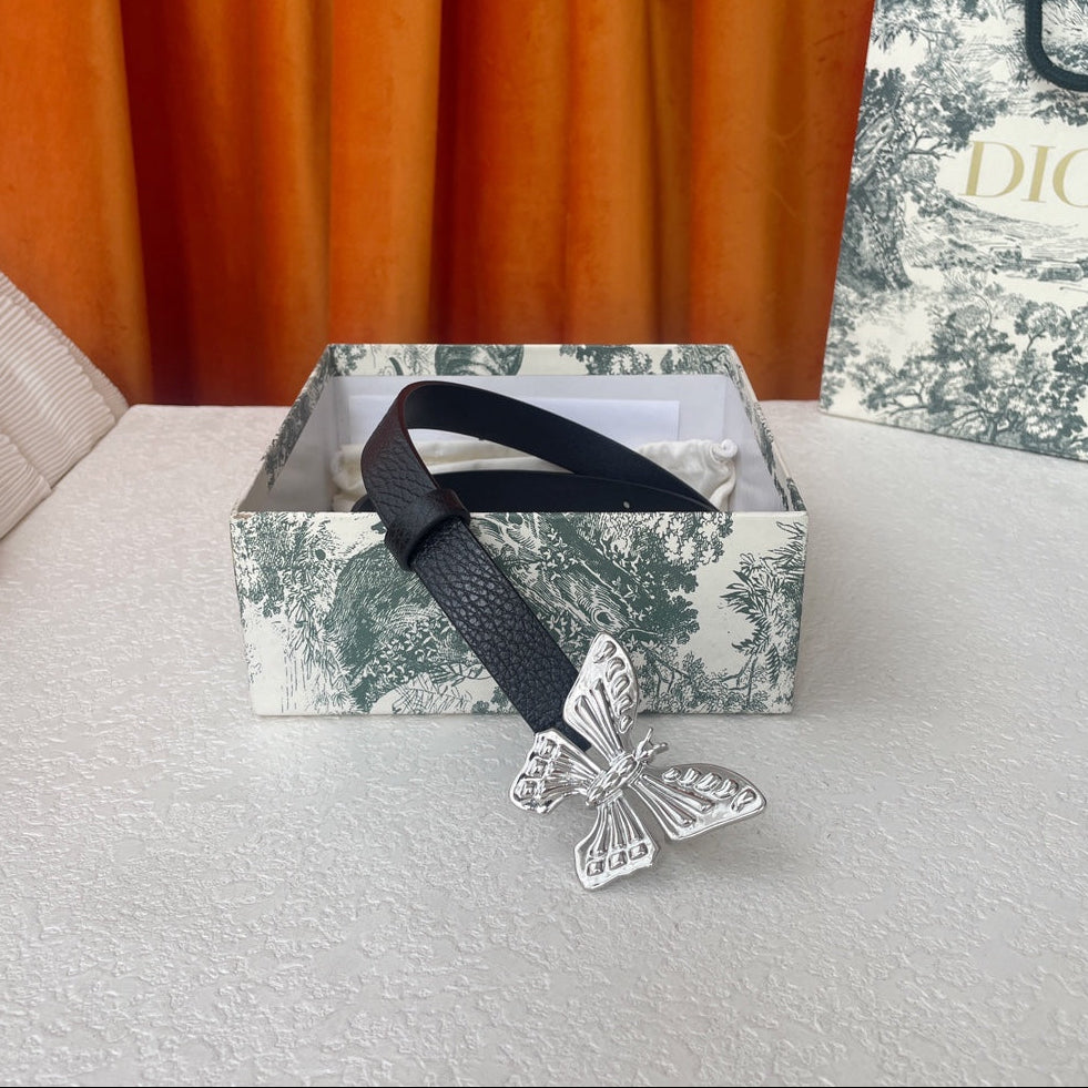 DIOR 25S BELT 20 MM IN BLACK CALFSKIN 567922