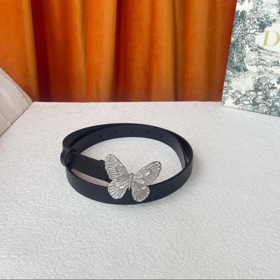 DIOR 25S BELT 20 MM IN BLACK CALFSKIN 567925
