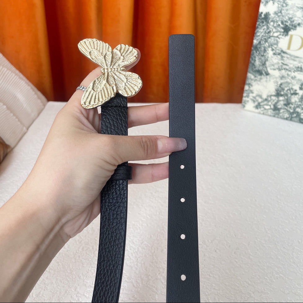 DIOR 25S BELT 20 MM IN BLACK CALFSKIN 567926