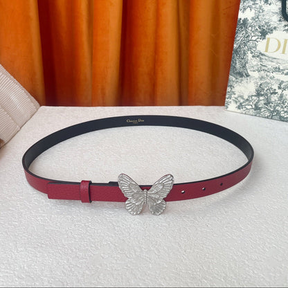 DIOR 25S BELT 20 MM IN RED CALFSKIN 567927