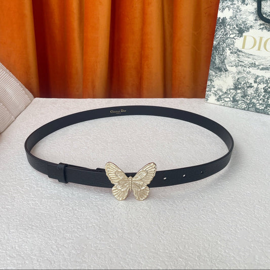 DIOR 25S BELT 20 MM IN BLACK CALFSKIN 567926