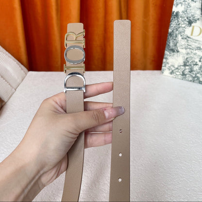 DIOR 25S BELT 20 MM IN GREY BROWN CALFSKIN 562164