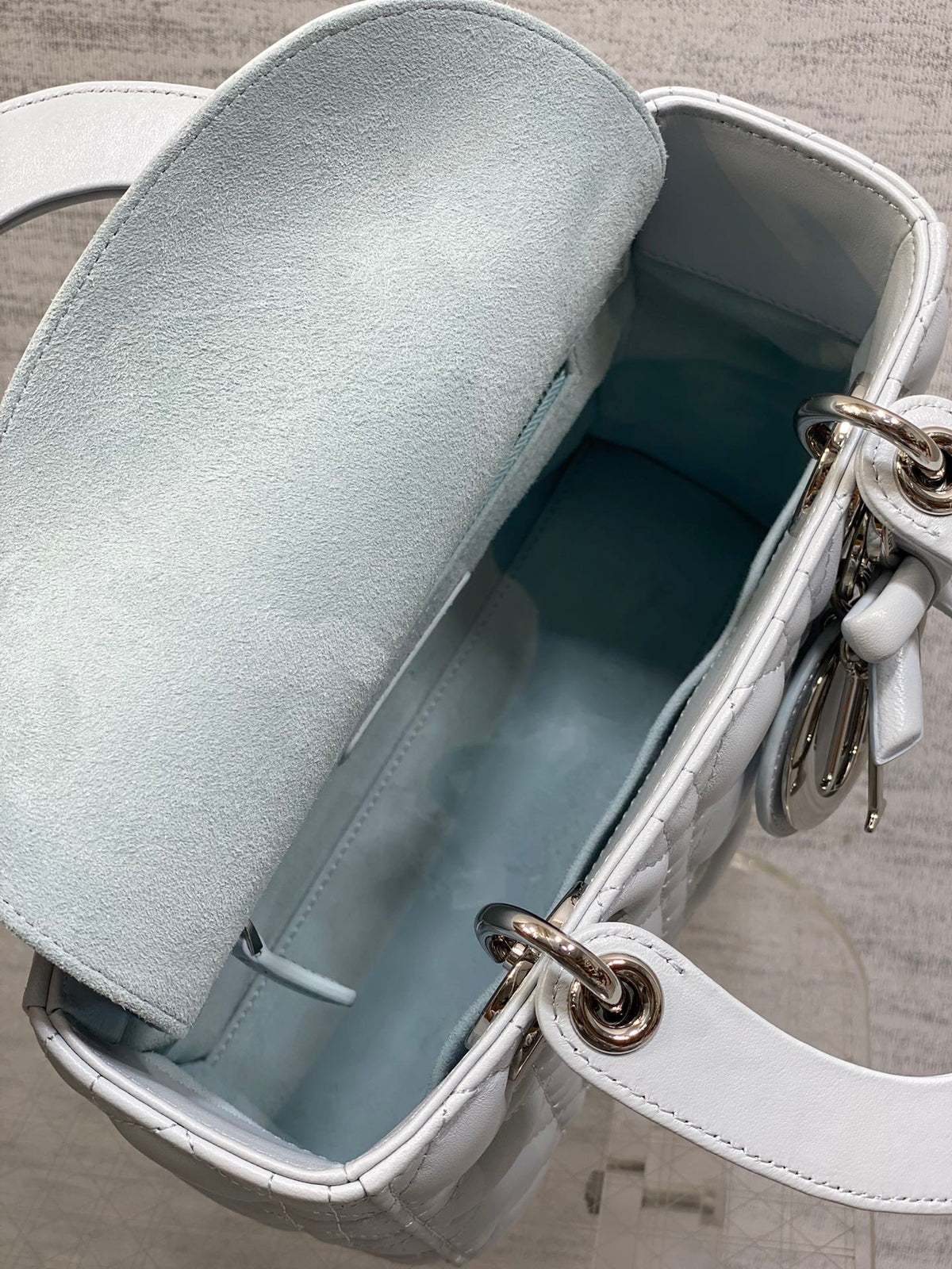 Dior 2026 Lady Dior Bag Glacier Blue Lambskin 286617