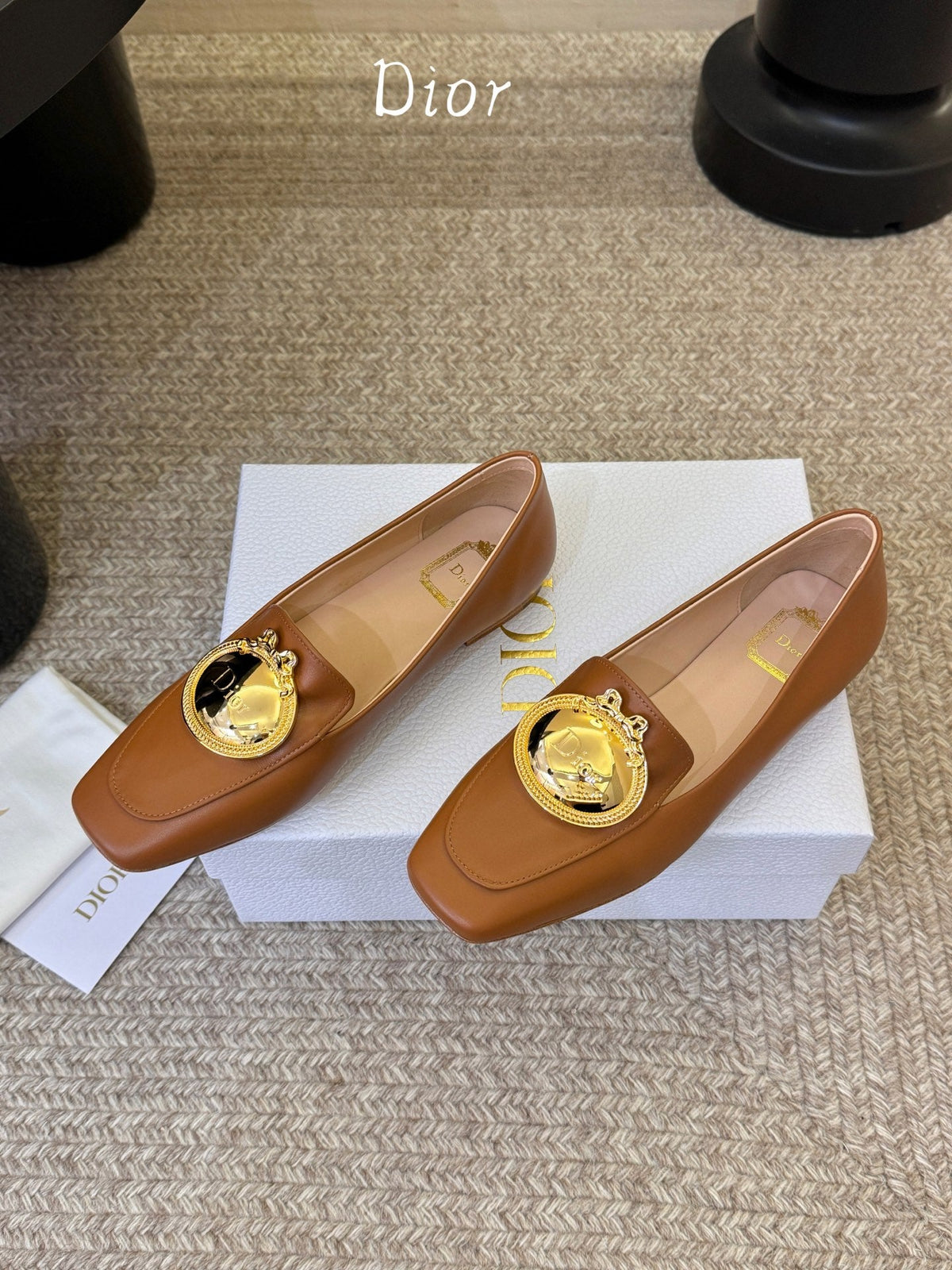 CD Médaillon Loafer Brown Sheepskin 835718