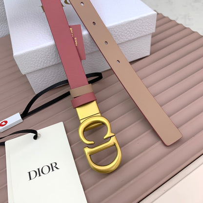 DIOR 25S BELT 20 MM IN MUTED PINK CALFSKIN 568719