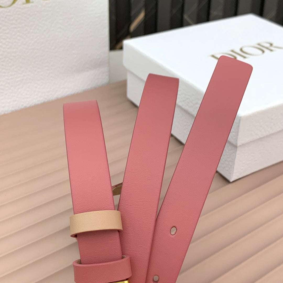 DIOR 25S BELT 20 MM IN MUTED PINK CALFSKIN 568719