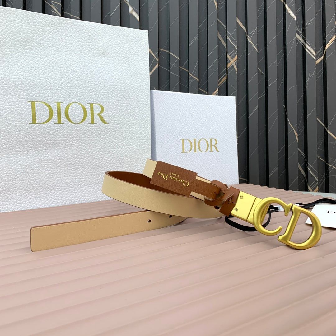 DIOR 25S BELT 20 MM IN BROWN CALFSKIN 568721