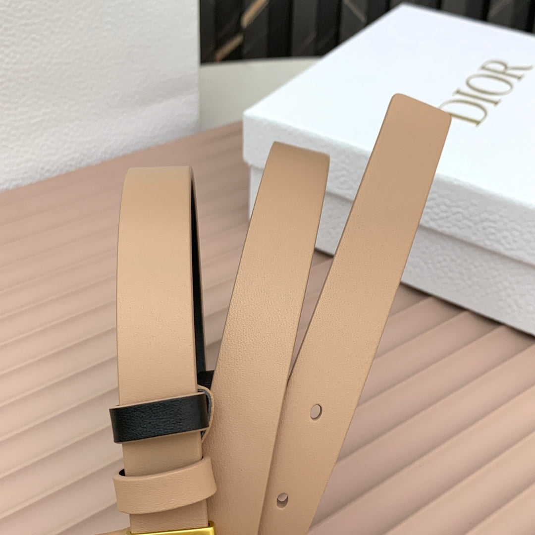 DIOR 25S BELT 20 MM IN TAN BEIGE CALFSKIN 568722