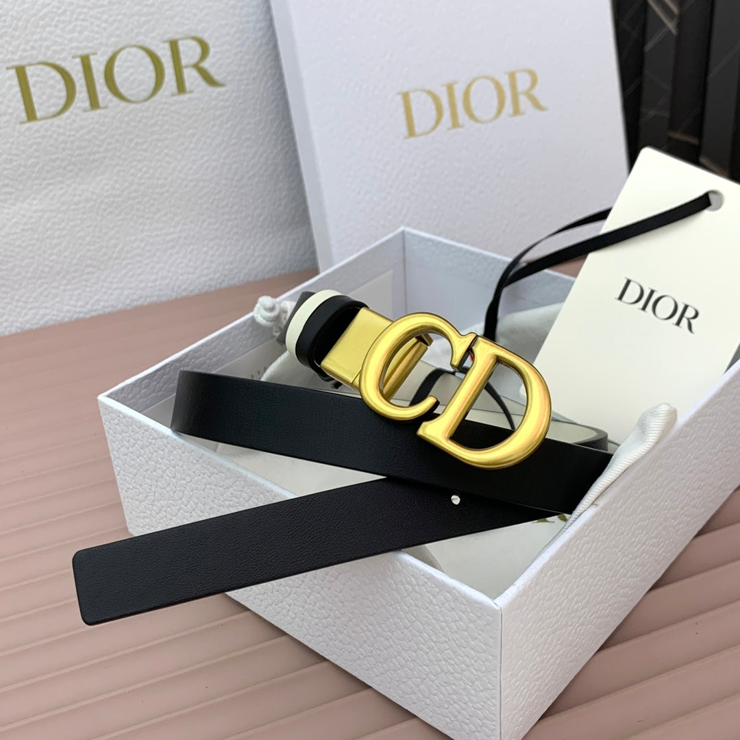 DIOR 25S BELT 20 MM IN BLACK CALFSKIN 568723