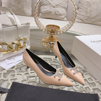 HIGH-HEELS 5 CM IN MACAROON TAN CALFSKIN