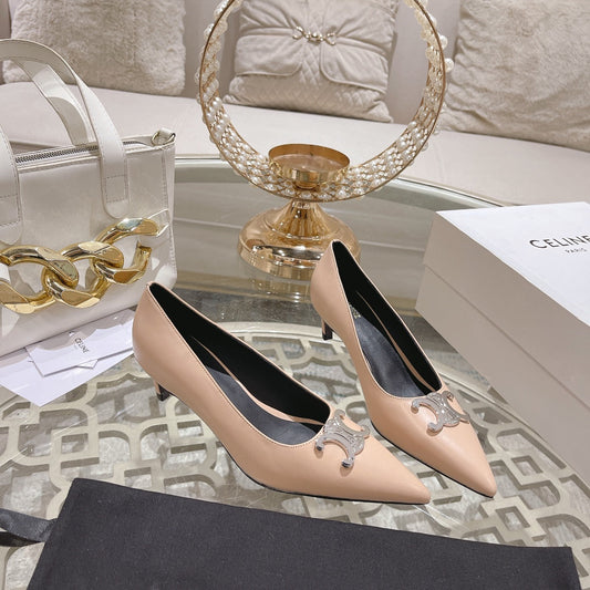 HIGH-HEELS 5 CM IN MACAROON TAN CALFSKIN