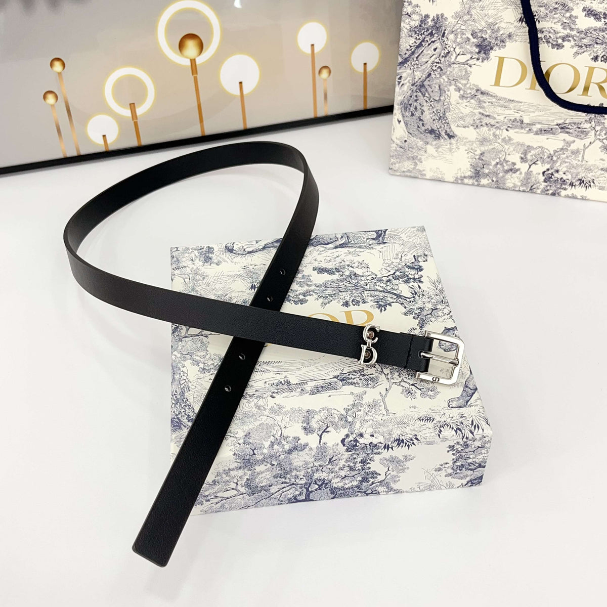 DIOR 25S BELT 20 MM IN BLACK CALFSKIN 570111