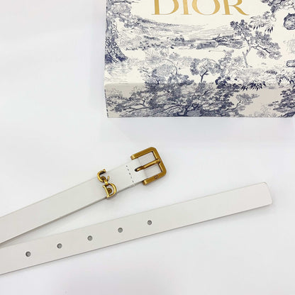 DIOR 25S BELT 20 MM IN WHITE CALFSKIN 570114