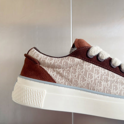 CD B33 Sneaker 40mm Dark Brown Mix Light Brown Monogram Suede
