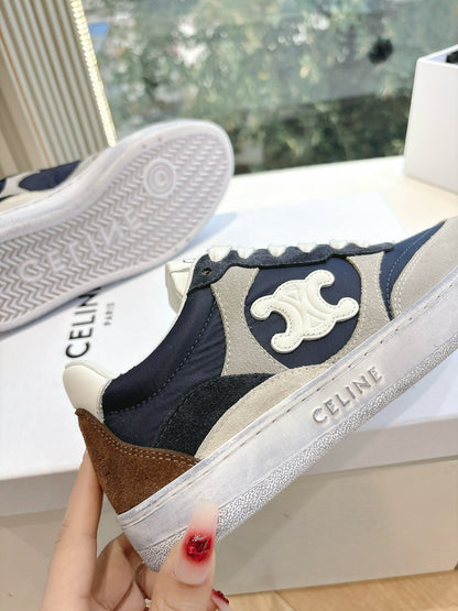 CELINE Sneaker Blue Gray Suede 285895