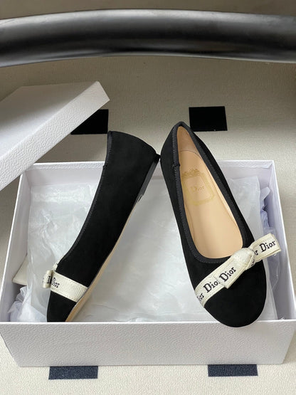 CD J'Adior Ballet Flat Black Suede 834927