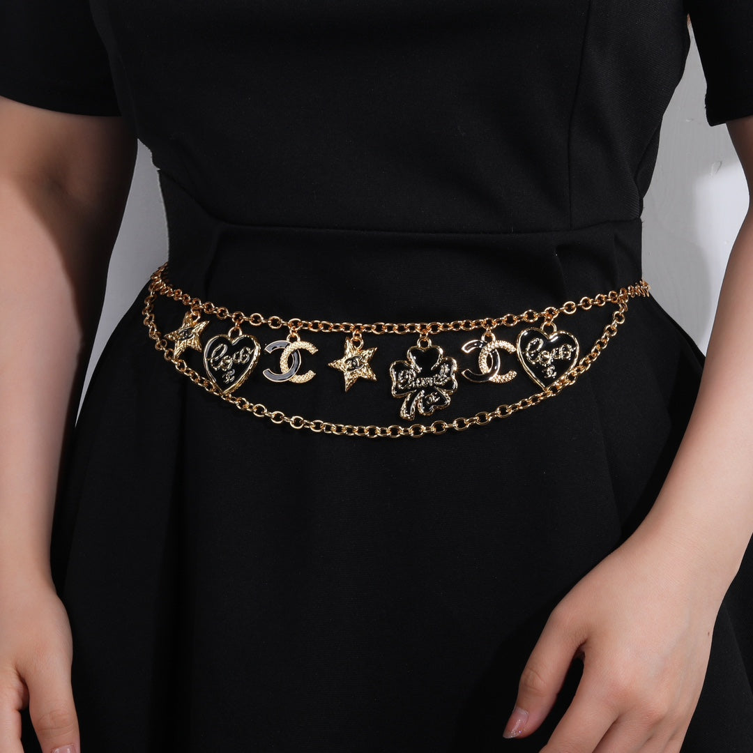 CHANEL 25S GOLD CHAIN BELT 611795