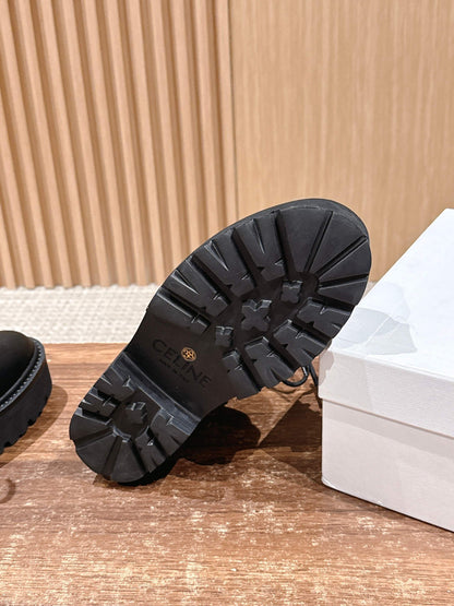 Celine 25 Boot Black Calfskin 554009