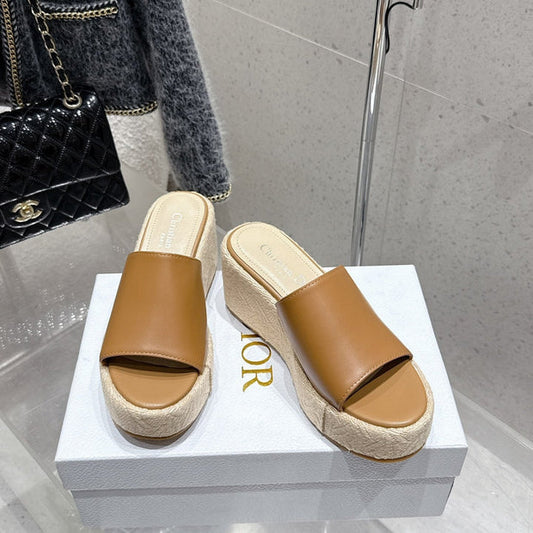 CD 26s Platform Sandal 65 Camel Brown Leather 636358