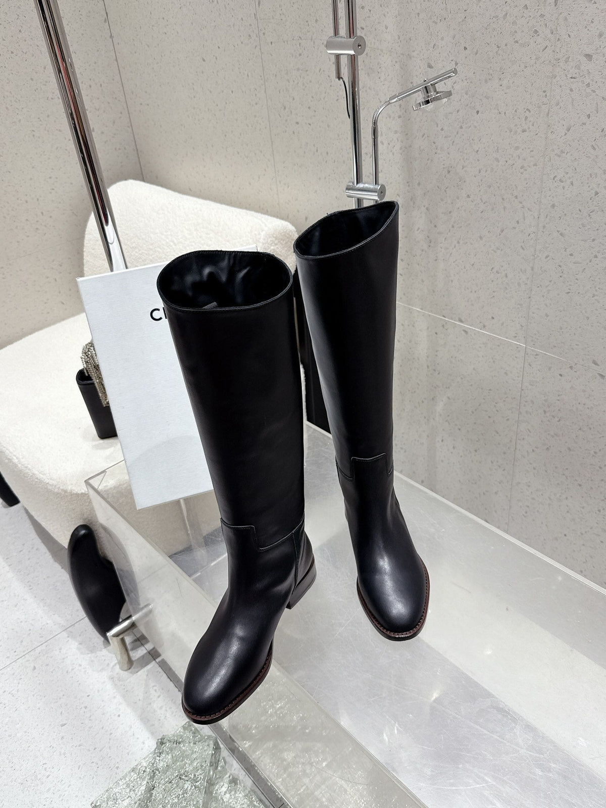 Celine 25 Boot Black Cowhide 554199