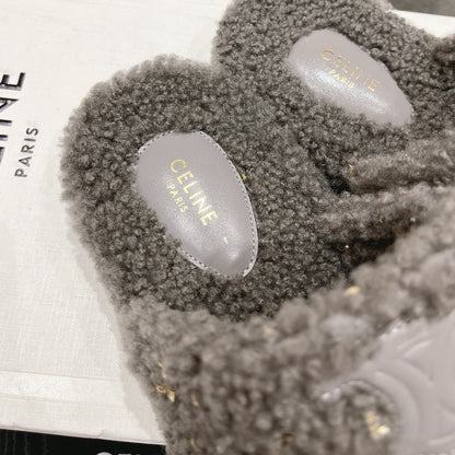DAD SANDALS FOSSIL GRAY PURE SHEEP WOOL