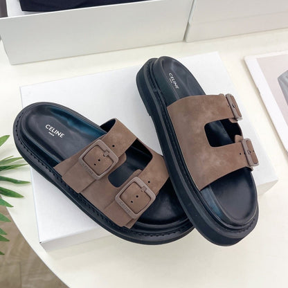 DAD SANDAL MULE IN MEIDUM BROWN SUEDE