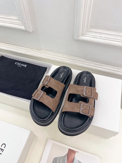 DAD SANDAL MULE IN MEIDUM BROWN SUEDE