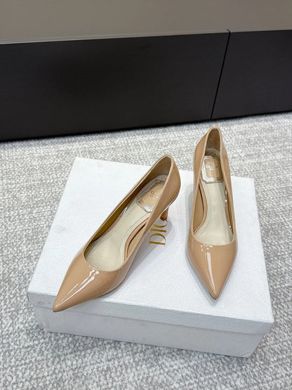 CD 26s High Heels Pump 85 Beige Patent Leather 661475