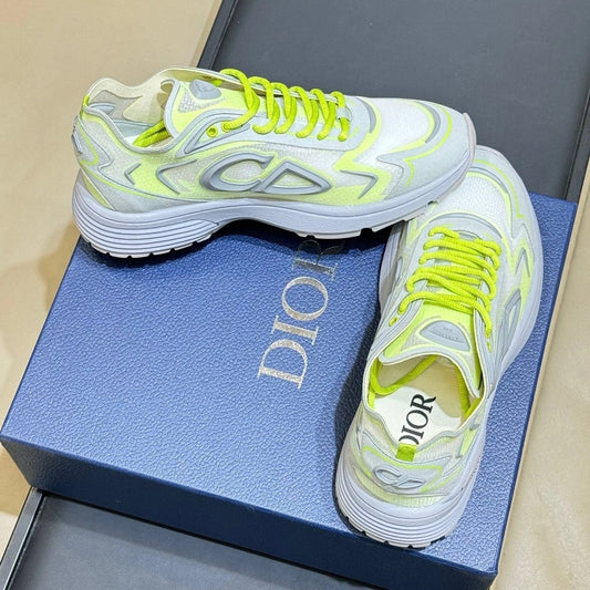 CD 26 B30 Sneaker Neon Green Silver Gray Mesh TPU 621820