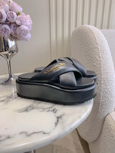 CD 26s Platform Sandals 65 Black Lambskin 644289