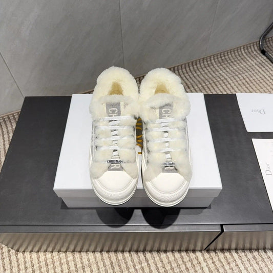 CD 26 Classic Sneaker White Gray Fabric Wool Jacquard 614452