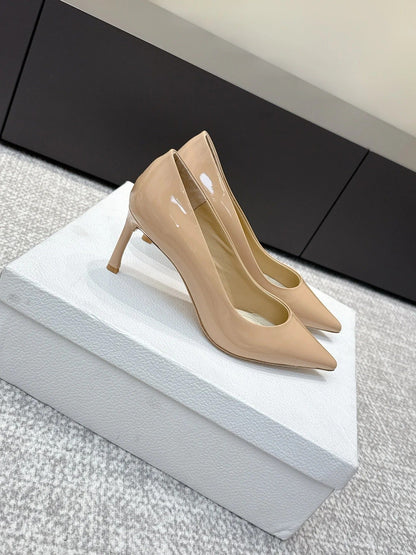 CD 26s High Heels Pump 85 Beige Patent Leather 661475