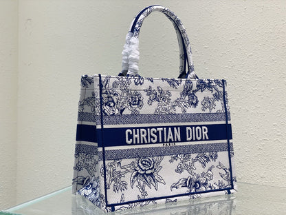 Medium CD Book Tote 36cm Jardin Botanique Blue